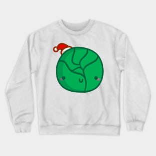 Festive Christmas Sprout - Kawaii Brussel Sprout Crewneck Sweatshirt